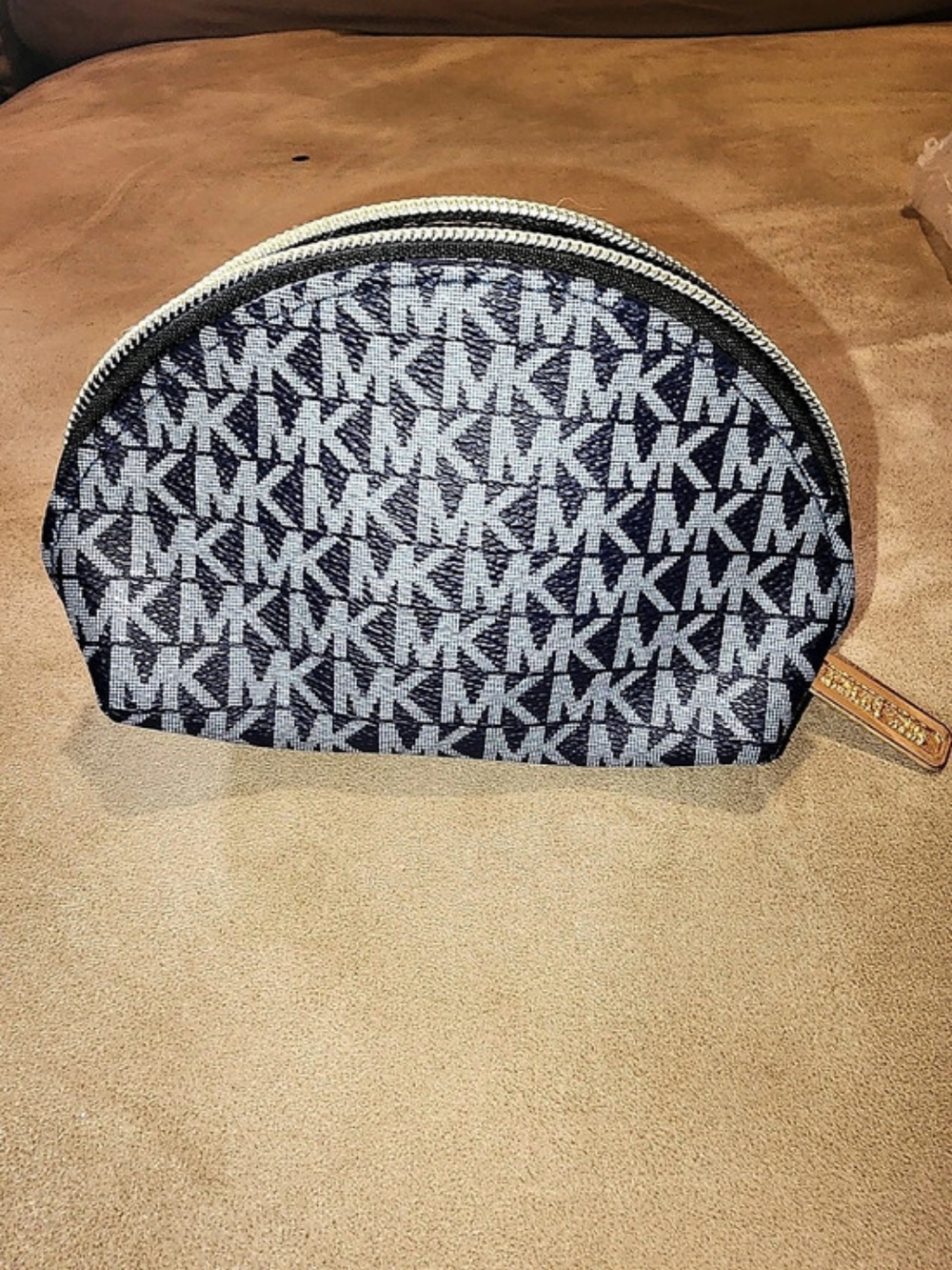 Michael Kors Signature Monogram Small Dome Travel Pouch / Coin Purse 5.5x3.5